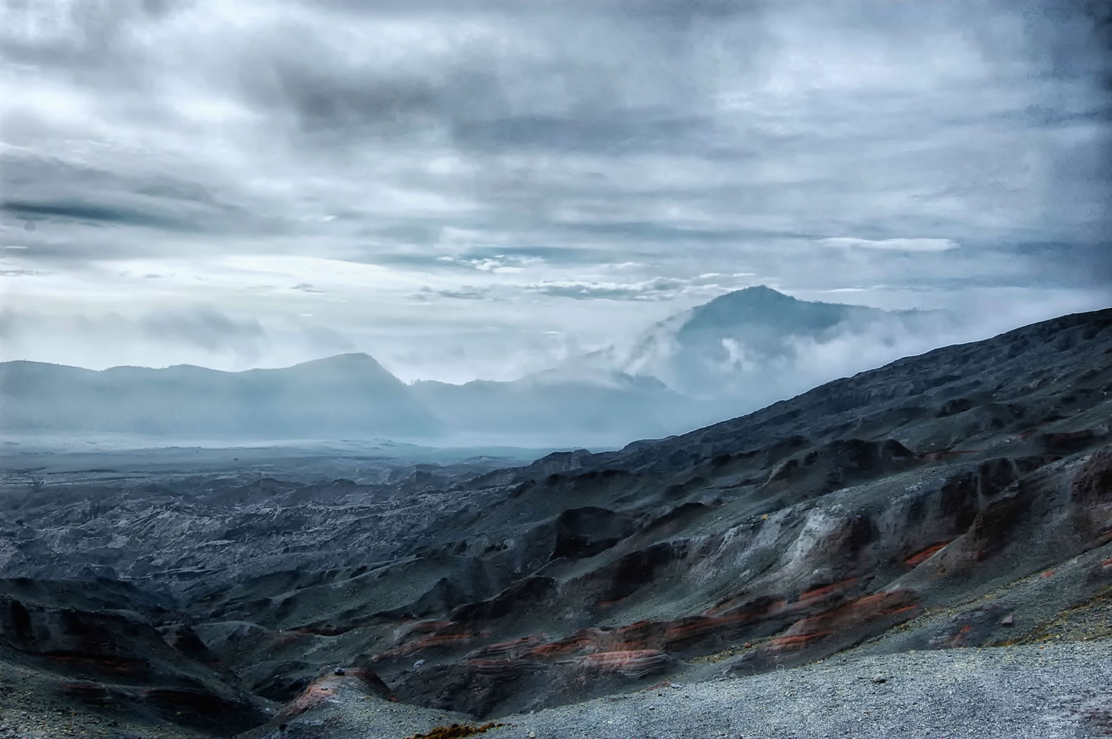 Volcanic Landscape near Gunung Bromo, Indonesia