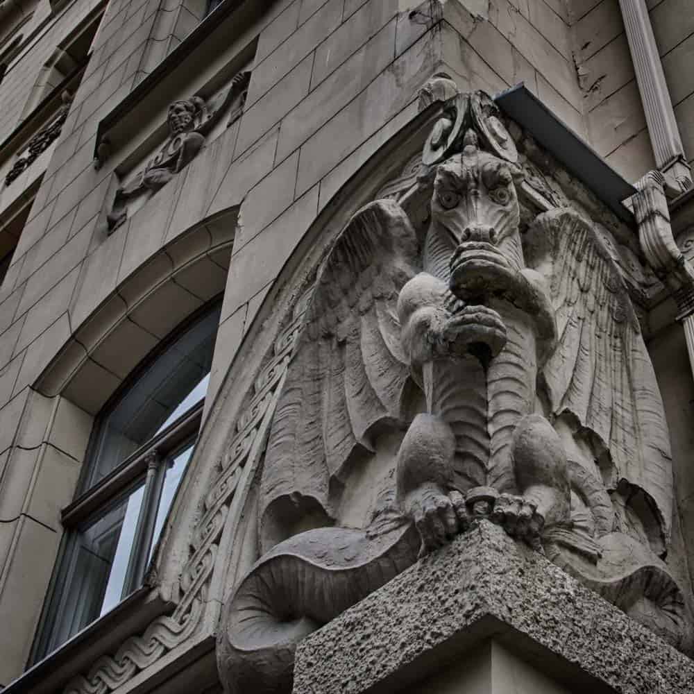 Art Nouveau Dragon in Riga, Latvia