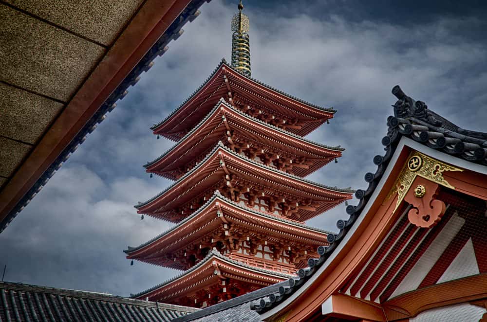 Pagoda at Sensoji Temple Asakusa