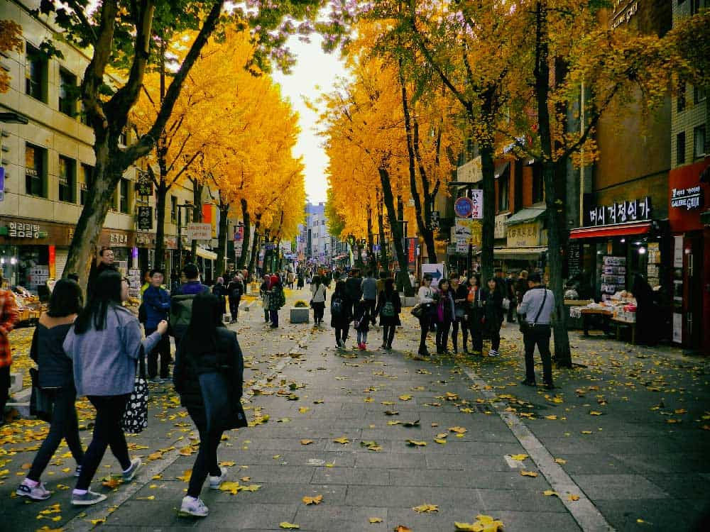 Autumn in Insadong, Seoul, Korea