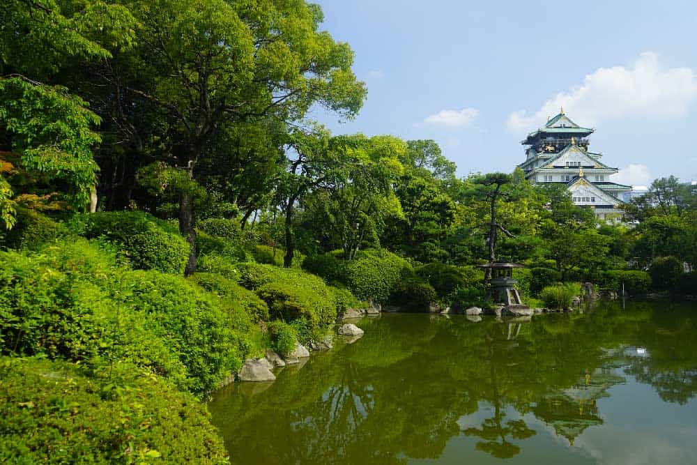 Osaka Castle Park in Osaka, Japan