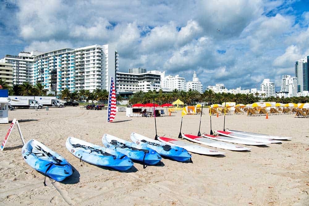 Kayaks and Paddleboards on South Beach