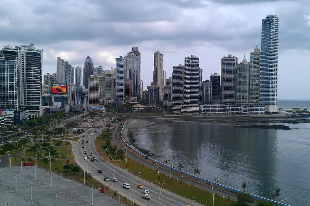Panama City Skyline and Panama Bay