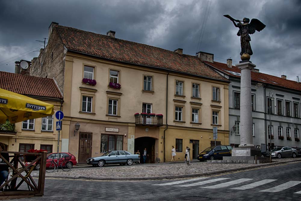 Main Square in Užupis Republic, Vilnius, Lithuania