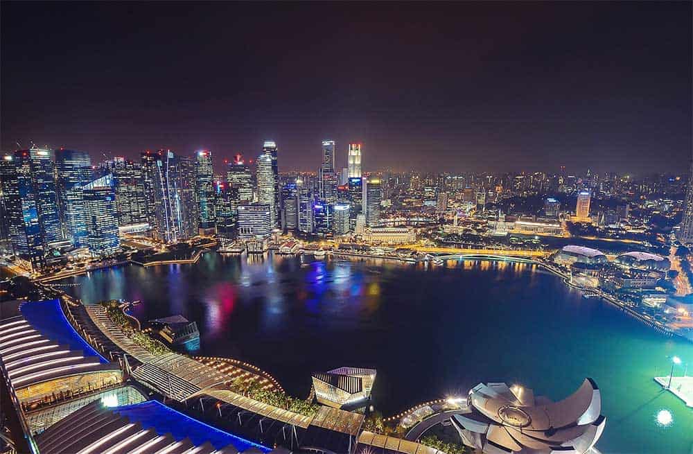 View from Marina Bay Sands Skypark